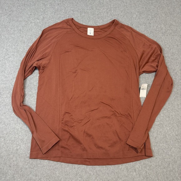 Old Navy Tops - NWT Old Navy Women's Long Sleeve Shirt Top Fluid Seamless Rust Orange XXL Go-dry